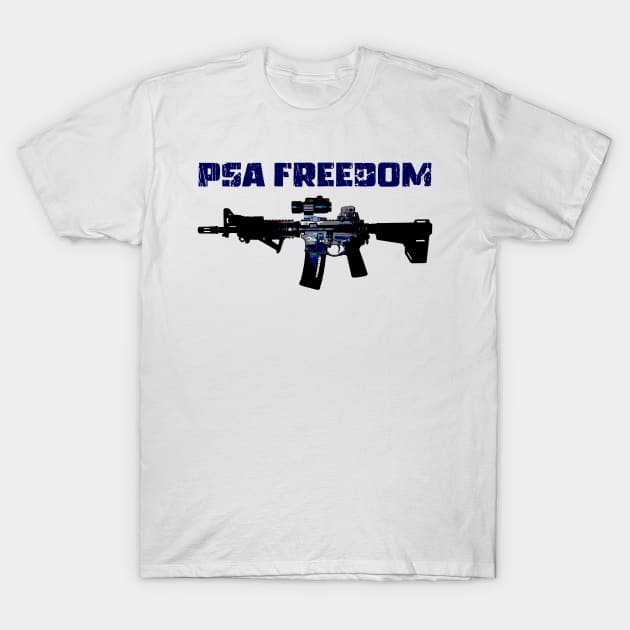 PSA FREEDOM AR 15 Rifle T-Shirt by Aim For The Face